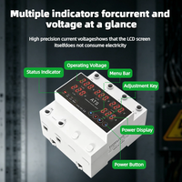 Interruptor de Transferencia Automática (ATS) de Riel DIN 63A, Protector de Sobretensión y Baja Tensión Trifásico, Selector de Energía Ininterrumpida
