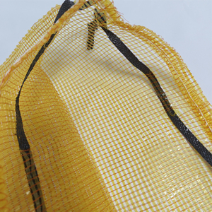Plastic date customised drawstring firewood fridge fruit hdpe mono mesh vegetable <b>bags</b> <b>stand</b> 40l pp uv - Product Image 5