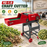 Machine à hacher le fourrage de type convoyeur 9Z-1.0, hacheuse d'herbe verte fraîche, machine à ensilage de tiges de maïs pour les fermes d'ovins et de bovins