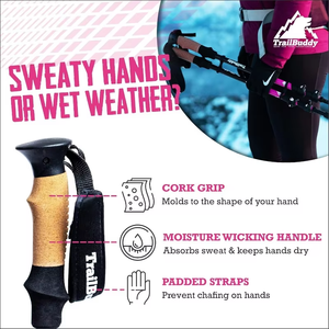 Ultralight nhôm ráp alpenstock có thể gập lại đi bộ đường dài nhanh chóng khóa leo núi cực đóng mở thanh Nordic đi bộ thanh - Product Image 5