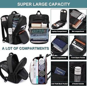 <span class=keywords><strong>Mochila</strong></span> Extra Grande para Hombre - <span class=keywords><strong>50</strong></span> <span class=keywords><strong>Litros</strong></span>, Impermeable, <span class=keywords><strong>Mochila</strong></span> para Portátil <span class=keywords><strong>de</strong></span> <span class=keywords><strong>Viaje</strong></span> <span class=keywords><strong>de</strong></span> 17.3 Pulgadas con Puerto <span class=keywords><strong>de</strong></span> Carga USB - Product Image 2