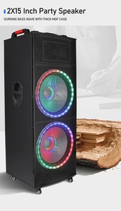 Lớn điện đôi 15 ''loa DJ giai đoạn woofer KTV Loa supersound PA Loa di động không dây - Product Image 5