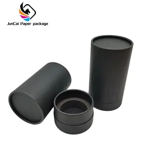 Black cardboard fully degradable paper tube sanding paste packaging box