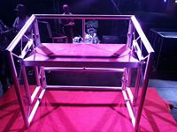 Offre Spéciale stand mobile de DJ stand de barre d'exposition de mesas blancs table en aluminium de DJ pour le concert