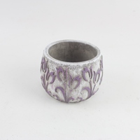 Moule à pot de fleurs en ciment avec support rond en bois, fait main, écologique, durable, style vintage et campagnard, pot de fleurs de jardin