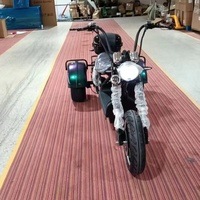 Scooter électrique à trois roues à pneus larges 60V 4000W, deux places, carrosserie ouverte avec coffre arrière et porte-bagages
