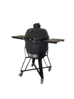 Barbecues en céramique de haute qualité, 22 pouces, noir brillant, pour fumer au charbon de bois, pour l'extérieur