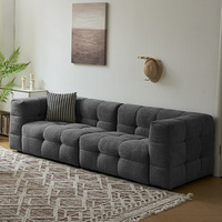 Canapé carré inclinable deux places rembourré, style nordique moderne et minimaliste, incontournable pour salon d'appartement 2026
