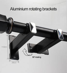 Accessoires de quincaillerie : Support mural simple en aluminium pour tringle à rideau de fenêtre - Product Image 6