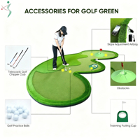 Tapis de putting de golf personnalisé, portable, pliable, durable, écologique, mini-cours, intérieur/extérieur, entraînement artificiel