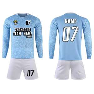 Uzun Kollu Futbol Forması Yetişkinler ve Çocuklar için Özelleştirilmiş Set Profesyonel Nefes Alabilen Hızlı Kuruyan Eğitim Takım Elbise - Product Image 6