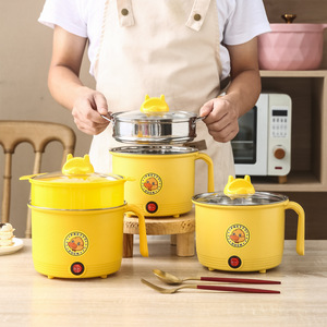 Cuisinière multifonction en gros d'usine pour cuisiner, frire, mini réchaud alimentaire antiadhésif, pot à double couche électrique de dessin animé, 1,8 L - Product Image 5