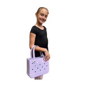 <span class=keywords><strong>Bolsa</strong></span> de Playa Grande de EVA para Mujer, Resistente al Agua, Portátil, para Viajes, con Cierre Abierto, Decoración de Cadena de Color Sólido, Primavera - Product Image 6