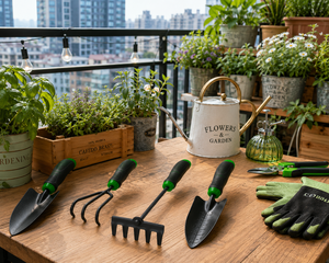 Heavy Duty Ergonomic 5-Tine Mini Hand Garden Tool Floral Rake Flower Bed Cultivator - Product Image 3