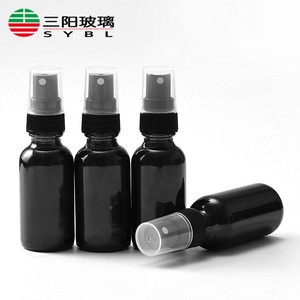 Flacone in Vetro Boston da 30ml 60ml 120ml 1oz 2oz 4oz Blu Ambra Trasparente con Spray Nero per Olio Essenziale e <span class=keywords><strong>Profumo</strong></span> Ricaricabile Disponibile - Product Image 2