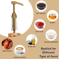 Pompa Plastik Tekanan Terkontrol 28 Gigi Model 002 untuk Sirup Buah/Kopi/Teh Susu & Botol (5CC/8CC/10CC)
