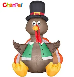 Inflatable Outdoor Decoration Small Size Inflatable Turkey Outdoor Decoration Thanksgiving Turkey Yard Decoration With LED Light