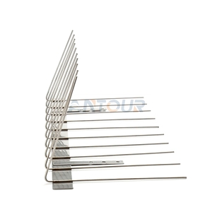 Pointes <span class=keywords><strong>anti</strong></span>-oiseaux rigides en acier inoxydable soudé pour panneaux solaires, <span class=keywords><strong>gouttières</strong></span>, maison et jardin (Écologiques) - Product Image 2