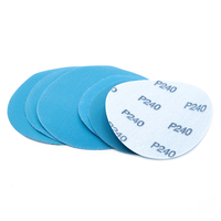Disque de ponçage abrasif en papier de verre bleu de 5 pouces (125 mm) avec revêtement anti-colmatage pour la finition du bois
