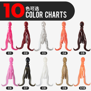 Señuelo Blando Biónico Luminoso UV TEASER HK037 de 10cm y <span class=keywords><strong>5g</strong></span> para Pesca de Calamar y Pulpo, Asistente Artificial de TPE, Señuelo de Plástico Blando de Pulpo - Product Image 4