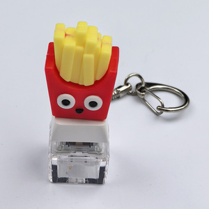 Porte-clés pendentif créatif anti-stress en forme de seau de pop-corn, jouet mignon de dessin animé pour soulager le stress, cadeau - Product Image 4