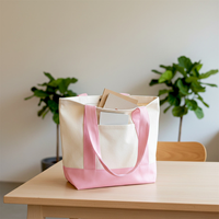 Sac fourre-tout en toile de coton personnalisé avec logo brodé, réutilisable, uni, petit, mini, bleu menthe, rose, couleur bonbon, pour cadeaux, vente en gros