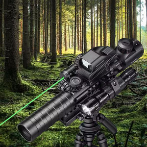 Nouvelle lunette de visée à focale variable 3-10x en aluminium avec éclairage LED, laser rouge, point rouge - Accessoire de chasse en plein air cinq-en-un - Product Image 5