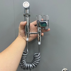 Juego de pulverizador de bidé portátil al por mayor, pistola pulverizadora de acero inoxidable 304, boquilla de ducha para inodoro con autolimpieza - Product Image 5