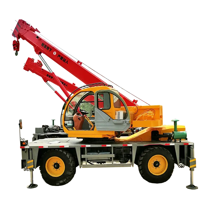 Low Cost 8 Ton 4 Wheel Off Road Mobile Telescopic Terrain Engine Crane