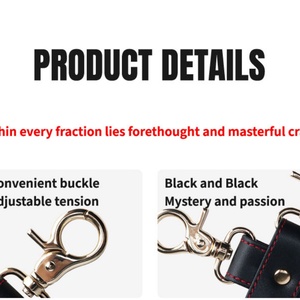 Ataduras de Cuero en Forma de Cruz, Accesorios de Entrenamiento de Comportamiento, Esposas, Grilletes para Piernas, Juego SM, Bondage, Juguetes Sexuales para Parejas Adultas, Venta al Por Mayor - Product Image 4