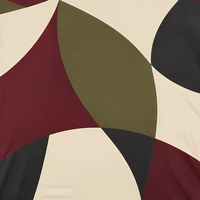 T-shirt pour homme en popeline 3D AOP 100% polyester ivoire bordeaux olive à séchage rapide respirant col rond avec motif