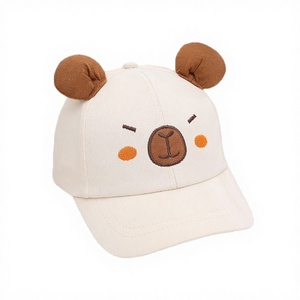 Gorra de Béisbol Infantil CY Kapibara con Diseño de Oso de Dibujos Animados, Gorra de 6 Paneles de Estilo Moderno y Simple, Unisex, 100% Algodón - Product Image 3
