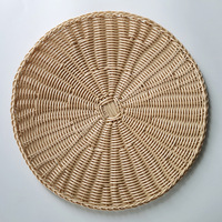 Sets de table en rotin tissé simples et modernes Tabletex Sets de table ronds en rotin tissés à la main pour table à manger