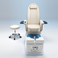 Chaise de pédicure de luxe Elite Foot Spa, chaise de pédicure sans tuyau avec système de jet magnétique pour salon de manucure, centres de bien-être, spa, clinique