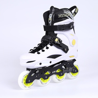 Patins à roulettes en ligne personnalisés à 4 roues pour adultes, niveau professionnel, chaussures de freestyle avec matériaux PU, aluminium et EVA