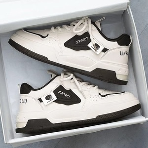 Baskets décontractées pour hommes 2025 – Chaussures de skate blanches respirantes et tendance pour étudiants avec fermeture à lacets - Product Image 2