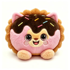Peluche donut personnalisée, peluche donut lion, peluche alimentaire, animal en peluche donut, peluche alimentaire Chonky - Product Image 2