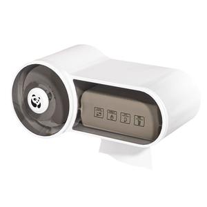 Dispensador de Papel Higiénico de Pared con Diseño de Panda, Impermeable, sin Perforaciones, para Baño - Product Image 1