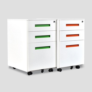 Custom Modern Steel 3-<b>Drawer</b> Mobile Pedestal File Cabinet Office Storage Cabinets for <b>Workshop</b> Warehouse Kitchen Hotel - Product Image 6