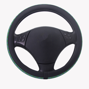 Housse de volant en strass à carreaux, ajustement universel, antidérapante, protection souple, accessoires intérieurs de <span class=keywords><strong>voiture</strong></span> <span class=keywords><strong>pour</strong></span> femmes et hommes - Product Image 2