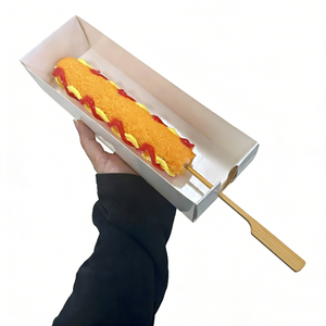 Boîte à Corndog Personnalisée avec Logo, Qualité Alimentaire, Plateau Coréen pour Corndog avec Laminage Mat - Product Image 3