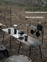 Table tactique pliable légère en alliage d'aluminium pour l'extérieur, portable, détachable, facile à assembler, pour le camping, la plage, les meubles d'extérieur
