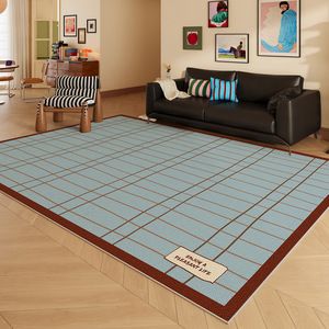Tapis rayé rectangulaire moderne Wan Xinlong, antidérapant, lavable à l'eau, pour salon et chambre à coucher - Product Image 4
