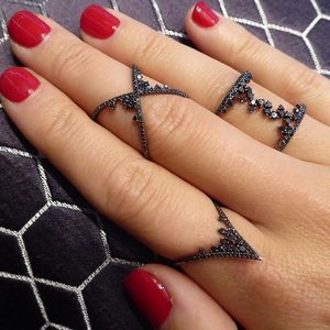 Anillo de Moda con Cruz de Diamantes de Circonia Cúbica de Alta Calidad, Envío Directo - Product Image 2