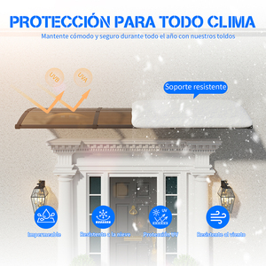 Auvents <span class=keywords><strong>de</strong></span> fenêtre extérieurs DIY en polycarbonate transparent massif pour toiture - Product Image 3