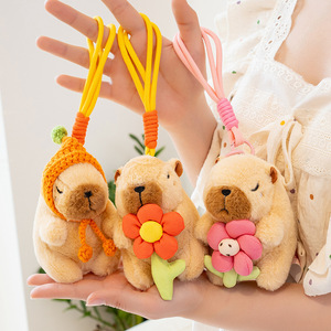 ตุ๊กตาคาปิบาราขนนุ่มสุดฮิตบนอินเทอร์เน็ต กล่องสุ่ม ของเล่นสัตว์น่ารัก พร้อมจี้ห้อยกระเป๋าแองเจิลสำหรับเด็ก - Product Image 2