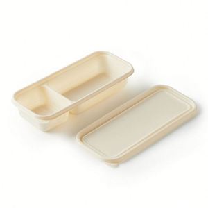 Juego de Vajilla Ecológica Compostable Desechable de Almidón de Maíz para Lonchera Bento - Product Image 1