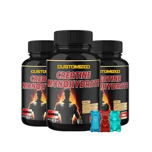 Creatine Monohydrate Gummies for Men and Women of per Serving- Increase Strength and Build Muscle Blueberry Flavor 60 Count