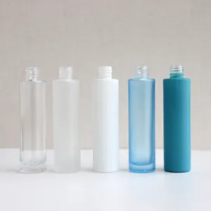 Custom Empty Thin Tall Style Glass Bottle For Cosmetics Skincare Packing