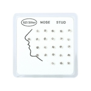 24 piezas de alta calidad de garra de diamante blanco Invisible pequeño oreja Stud Zircon <span class=keywords><strong>labios</strong></span> <span class=keywords><strong>en</strong></span> caja delgada nariz Stud moda <span class=keywords><strong>Piercing</strong></span> joyería - Product Image 5